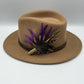 Purple & Natural Feather Hat Pin (CFP482)