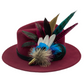 Plum, Blue, Pink & Natural Feather Hat Pin (CFP329)