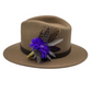 Purple & Natural Feather Hat Pin (CFP642)