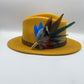 Blue, Rust & Natural Feather Hat Pin (CFP411)