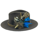 Bright Blue & Natural Feather Hat Pin (CFP275)
