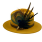 Peacock, Green, Black & Natural Feather Hat Pin (CFP388)