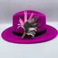 Peacock, Pale Pink & Natural Feather Hat Pin (CFP429)
