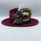 Black, White & Brown Feather Hat Pin (CFP404)