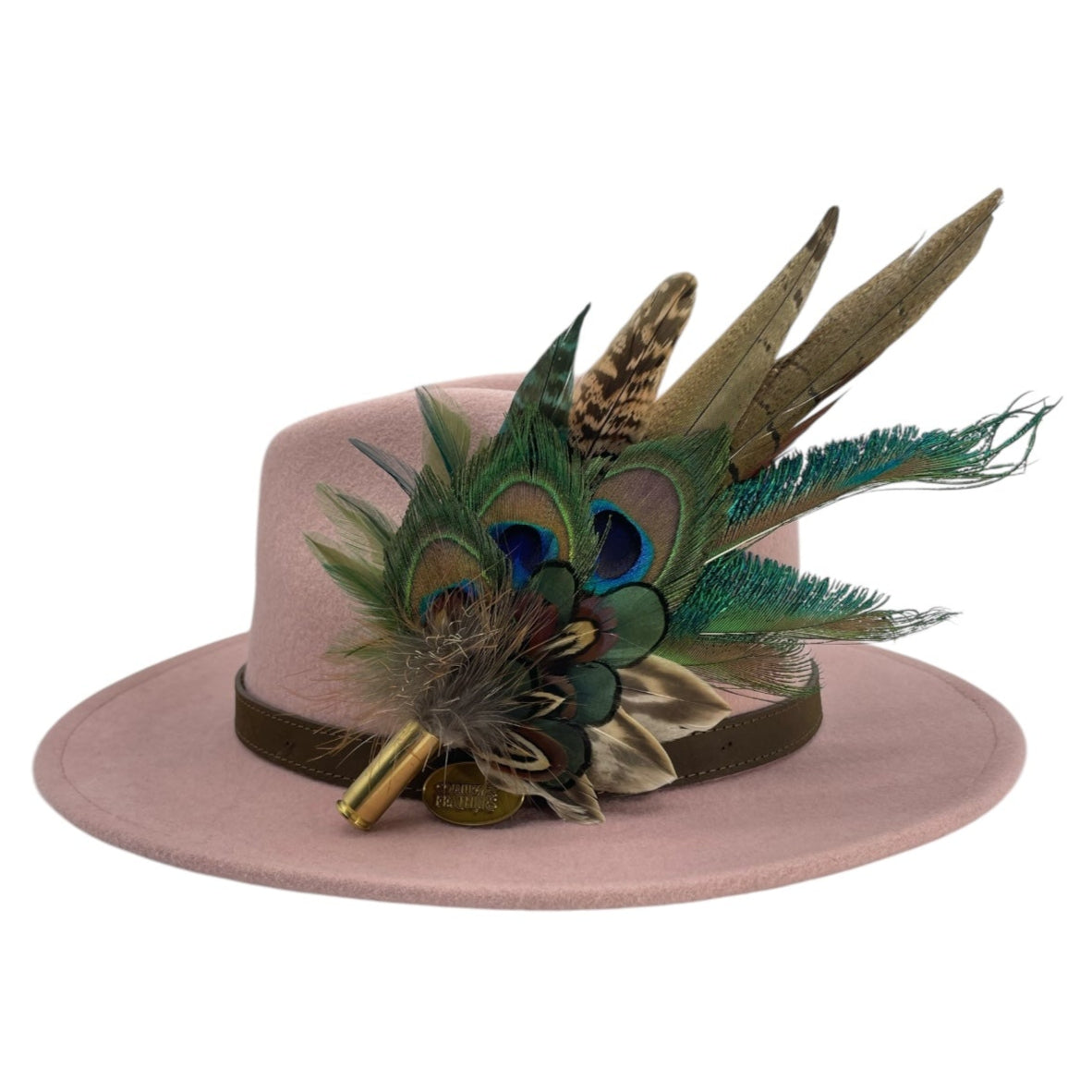 Teal & Natural Feather Hat Pin (CFP792)