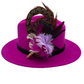 Cerise, Lilac, Wine & Natural Feather Hat Pin (CFP241)