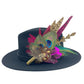 Teal, Cerise Pink, Wine & Natural Feather Hat Pin (CFP787)