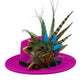 Teal, gold yellow & natural Feather Hat Pin (CFP801)