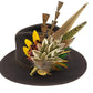 Olive green, gold, yellow & natural Feather Hat Pin (CFP806)