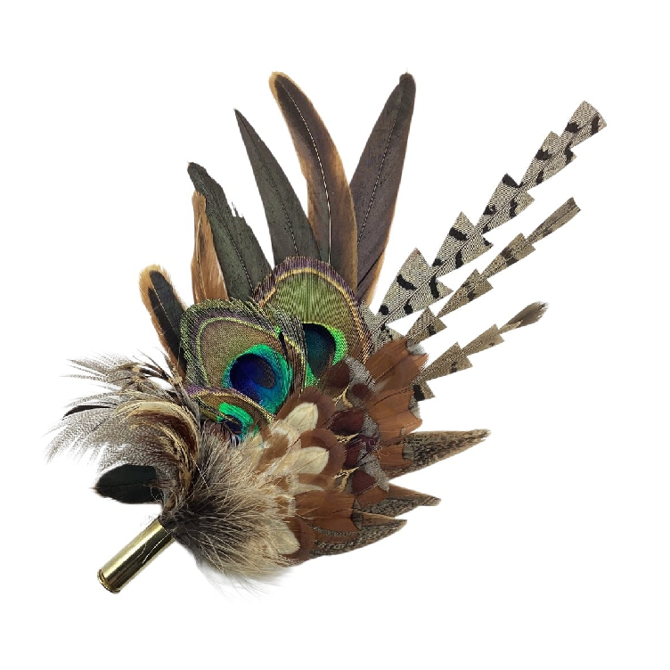 Natural Feather Hat Pin (CFP836)