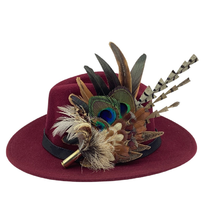 Natural Feather Hat Pin (CFP836)