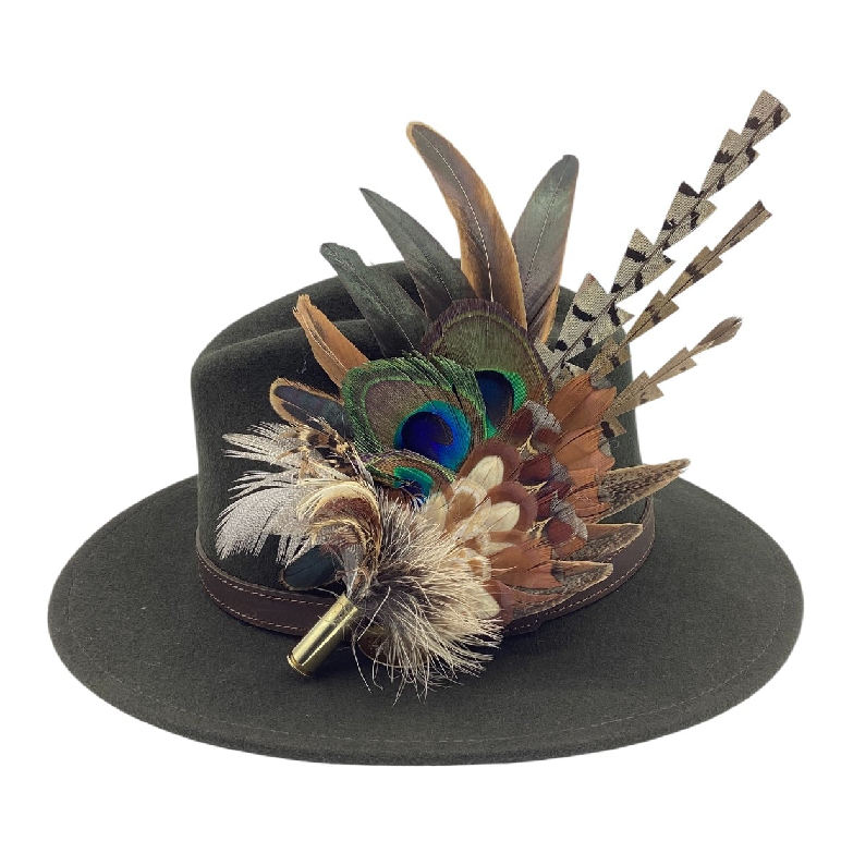 Natural Feather Hat Pin (CFP836)