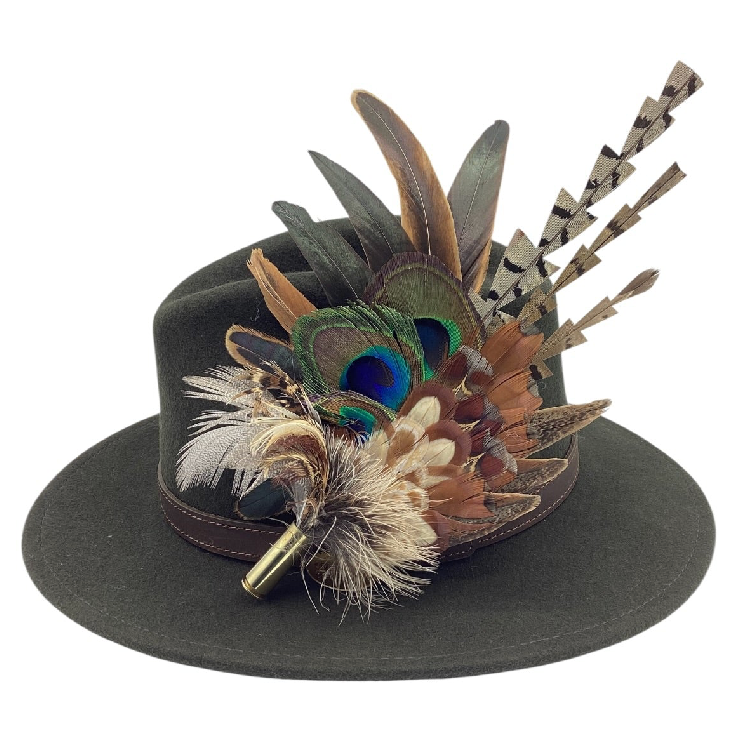 Natural Feather Hat Pin (CFP836)