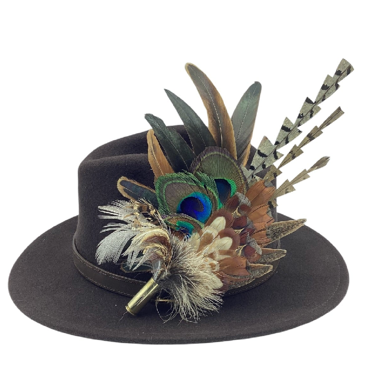 Natural Feather Hat Pin (CFP836)