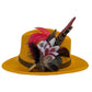 Red, Black, White and Natural Feather Hat Pin CFP840