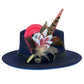Red, Black, White and Natural Feather Hat Pin CFP840