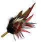 Red, Black, White and Natural Feather Hat Pin CFP841