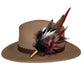 Red, Black, White and Natural Feather Hat Pin CFP841