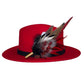 Red, Black, White and Natural Feather Hat Pin CFP841