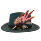 Light Pink, Black, White and Natural Feather Hat Pin (CFP842)