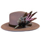 Light Pink, Black, White and Natural Feather Hat Pin (CFP842)