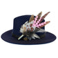 Light Pink, Black, White and Natural Feather Hat Pin (CFP842)