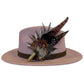 Light Pink, Black, White and Natural Feather Hat Pin CFP843