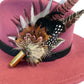 Light Pink, Black, White and Natural Feather Hat Pin CFP843