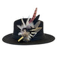 Light Pink, Black, White and Natural Feather Hat Pin CFP844