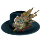 Green, Wine and Natural Feather Hat Pin CFP847