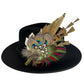 Green, Wine and Natural Feather Hat Pin CFP847