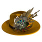 Green, Wine and Natural Feather Hat Pin CFP847