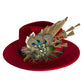 Green, Wine and Natural Feather Hat Pin CFP847