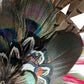 Green, Wine and Natural Feather Hat Pin CFP847