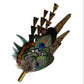 Peacock and Natural Feather Hat Pin CFP848