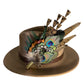 Peacock and Natural Feather Hat Pin CFP848