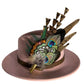 Peacock and Natural Feather Hat Pin CFP848