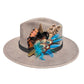 Teal & Natural Feather Hat Pin CFP849