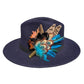 Teal & Natural Feather Hat Pin CFP849