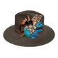 Teal & Natural Feather Hat Pin CFP849