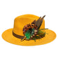 Green and Natural Feather Hat Pin CFP850