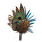Teal and Natural Feather Hat Pin CFP851