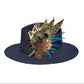 Teal and Natural Feather Hat Pin CFP851