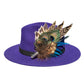 Teal and Natural Feather Hat Pin CFP851