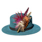 Claret, Cerise Pink and Natural Feather Hat Pin CFP853