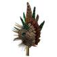 Green and Natural feather pin 854