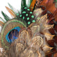 Green and Natural feather pin 854