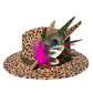 Cerise Pink, Green and Natural Feather Hat Pin CFP855