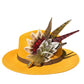 Red, Yellow and Natural Feather Hat Pin CFP856