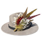 Red, Yellow and Natural Feather Hat Pin CFP856